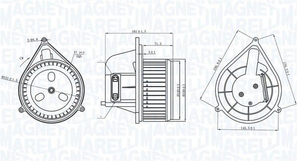 069412206010 Magneti Marelli Вентилятор салону для Fiat Ducato