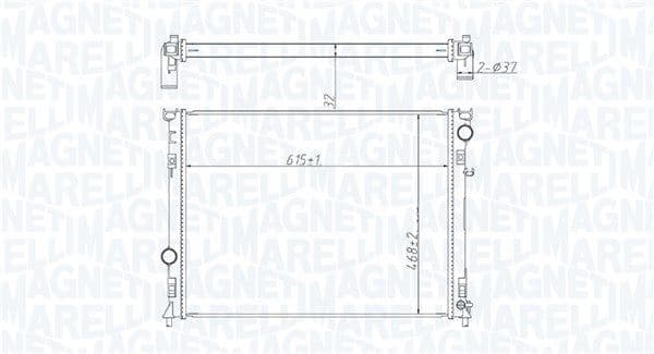 350213221400 Magneti Marelli Радіатор охолодження двигуна