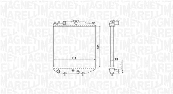 350213180300 Magneti Marelli Радиатор охлаждения двигателя для Suzuki Alto