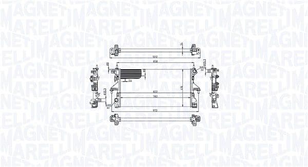 350213215100 Magneti Marelli Радиатор охлаждения двигателя для Fiat Ducato