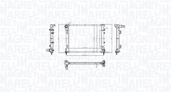 350213212300 Magneti Marelli Радіатор охолодження двигуна для Fiat 500