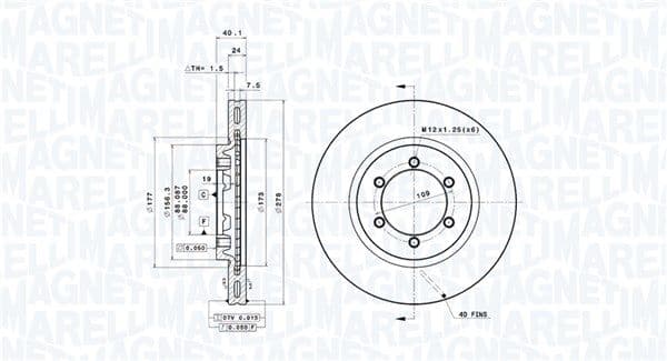 360406071301 Magneti Marelli Гальмівний диск