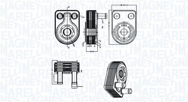 350300005500 Magneti Marelli Масляный радиатор двигателя