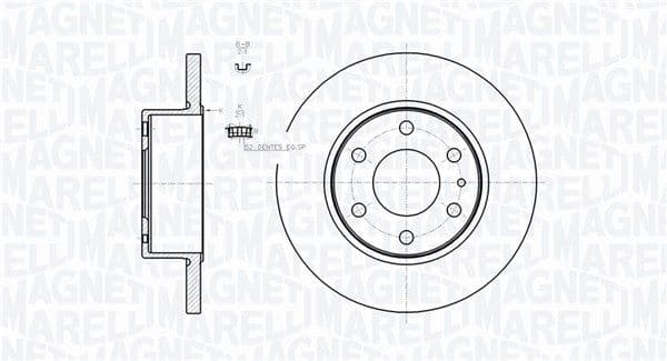 361302040728 Magneti Marelli Гальмівний диск
