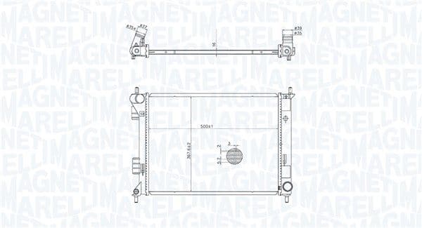 350213204400 Magneti Marelli Радиатор охлаждения двигателя
