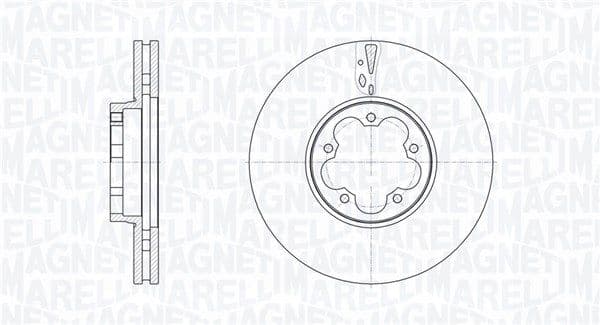 361302040663 Magneti Marelli Гальмівний диск для Ford Transit