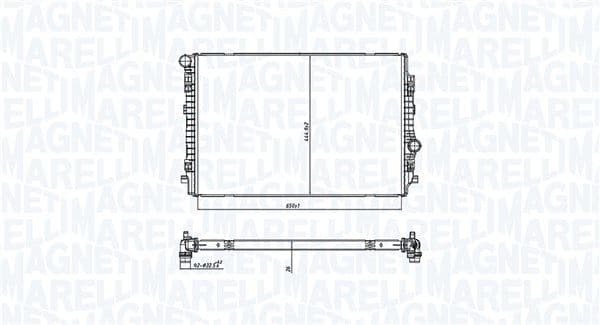 350213220200 Magneti Marelli Радіатор охолодження двигуна