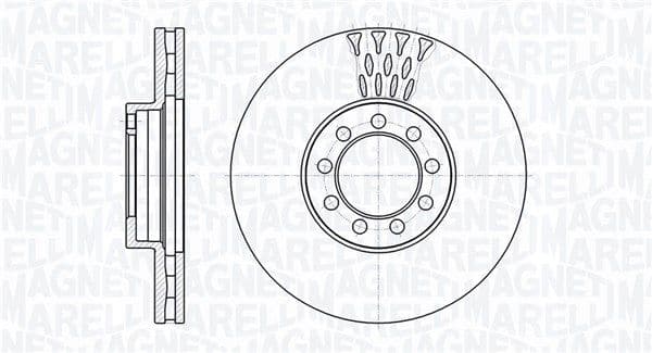 361302040755 Magneti Marelli Тормозной диск