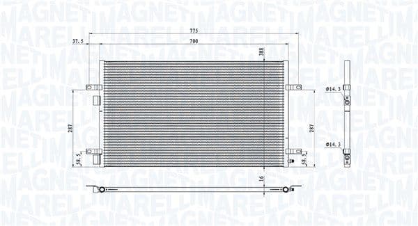 350203901000 Magneti Marelli Радиатор кондиционера