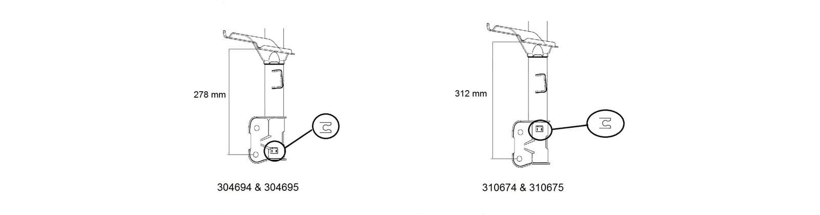 304694 Al-ko Стійка амортизатора для Hyundai Santa Fe