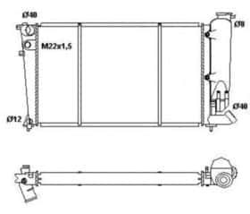 Радіатор охолодження двигуна Радіатор охолодження двигуна
