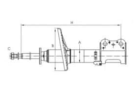Стойка амортизатора SCT Germany Z 3087R Стойка амортизатора SCT Germany Z 3087R