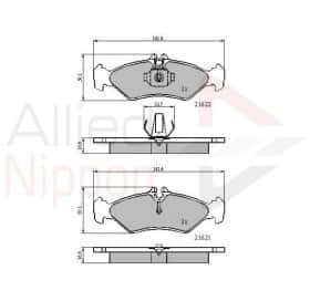 Тормозные колодки Allied Nippon ADB0453 Тормозные колодки Allied Nippon ADB0453