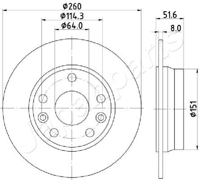 dp135c Japanparts Гальмівний диск