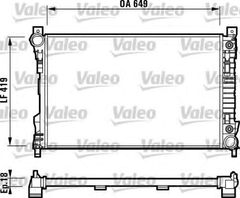 732740 Valeo Радиатор охлаждения двигателя