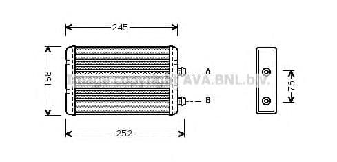FT6220 AVA Quality Cooling Радіатор пічки