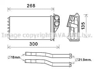 pea6397 AVA Quality Cooling Радіатор пічки