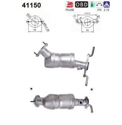 41150 AS Каталізатор для Alfa Romeo 147