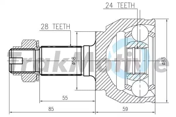 400357 TrakMotive ШРУС для Rover 75