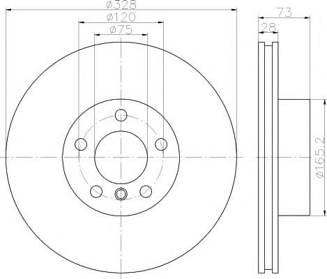 8DD 355 119-531 Hella Pagid Гальмівний диск
