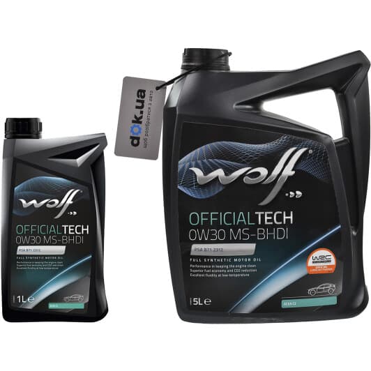 Wolf Officialtech MS-BHDI 0W-30 моторное масло