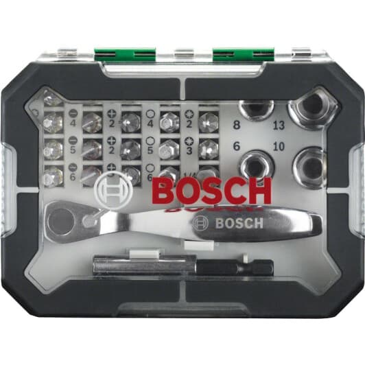 Набор бит и торцевых головок с трещоткой Bosch 2607017392 23 шт.