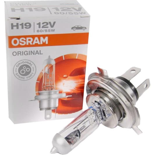 Автолампа Osram Original H19 PU43t-3 60 W прозрачная 64181L