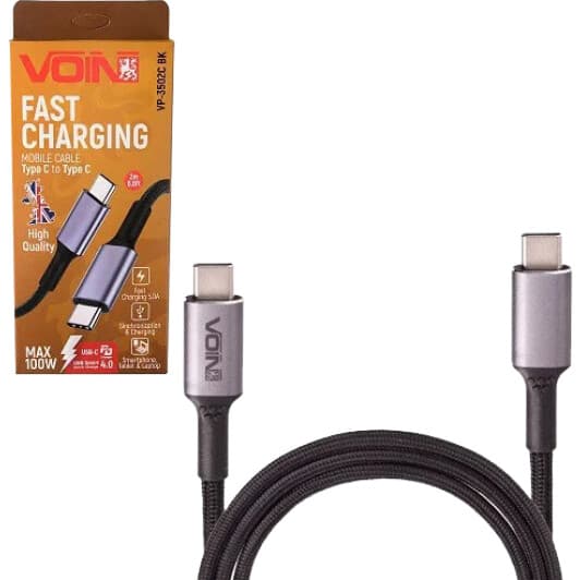 Кабель Voin VP-3501CBK type-C - type-C 1 м