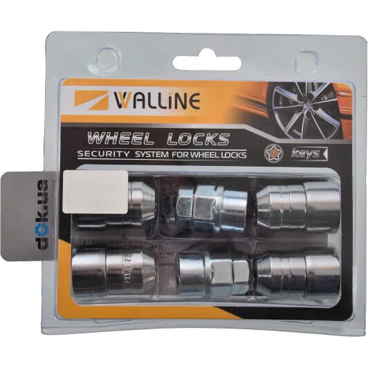 Комплект гаек-секреток с ключом WALLINE 416445X2