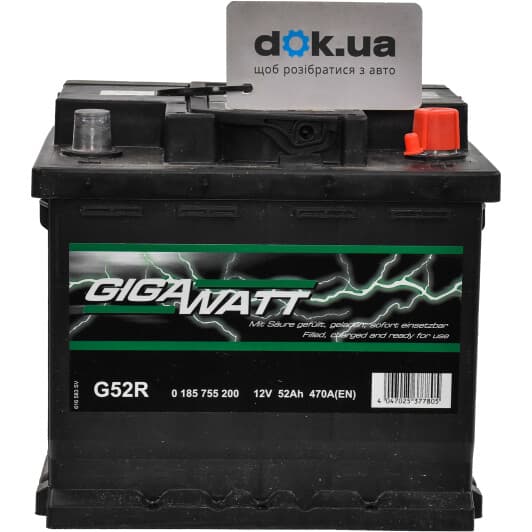 Аккумулятор Gigawatt 6 CT-52-R 0185755200