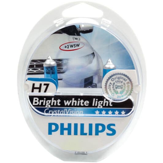 Автолампа Philips CrystalVision H7 PX26d 55 W світло-блакитна 12972CVSM