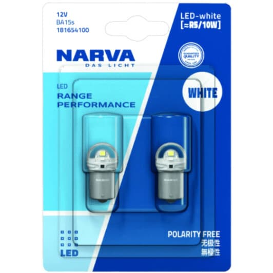 Автолампа Narva Range Performance LED R5W/R10W BA15s 1,8 W 181654100