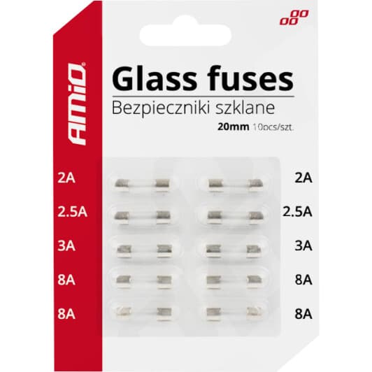 Набор предохранителей Amio 02394 FGL2 mini 10 шт.