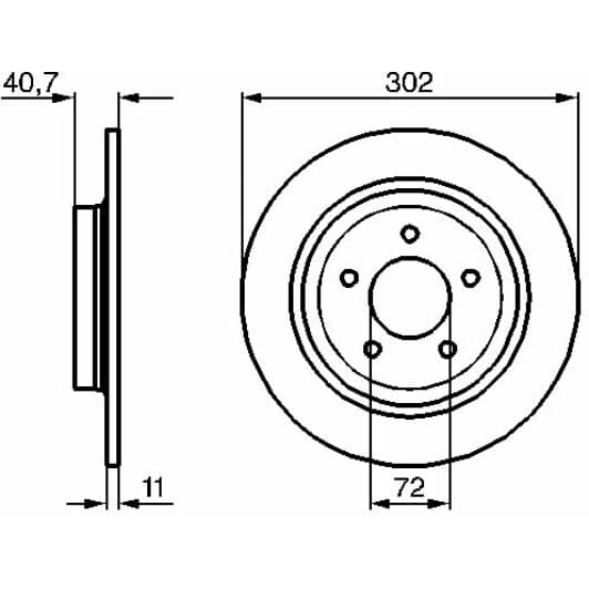 0 986 479 C69 Bosch Гальмівний диск для Mazda 5