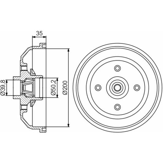0 986 477 260 Bosch Тормозной барабан