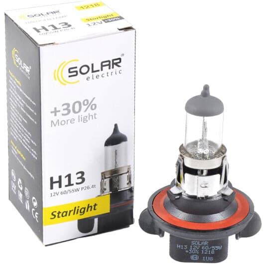 Автолампа Solar Starlight +30 H13 P26.4t 60 W белая 1218