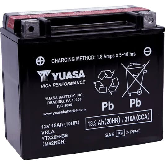 Аккумулятор Yuasa 6 CT-18,9-L High Performance YTX20H-BS