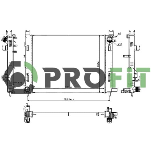 17400180 Profit Радіатор охолодження двигуна