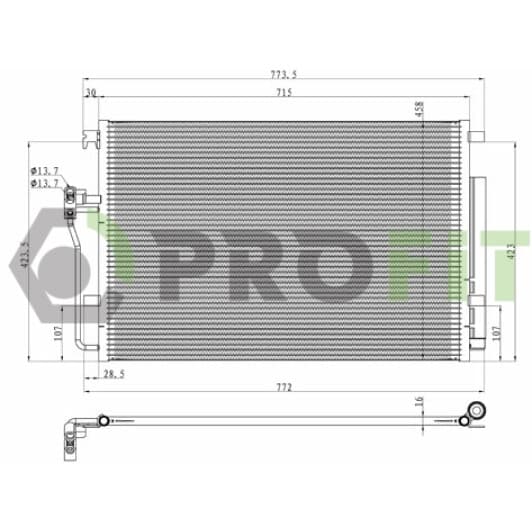17700312 Profit Радиатор кондиционера