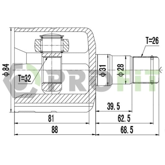 28102035 Profit ШРКШ зі змазкою в комплекті