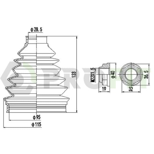 27100025xlb Profit Пильник ШРКШ гумовий + змазка