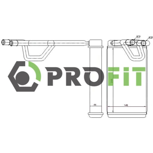 17600826 Profit Радіатор пічки