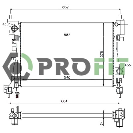 17400396 Profit Радіатор охолодження двигуна