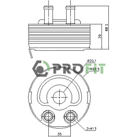 17450053 Profit Масляный радиатор двигателя