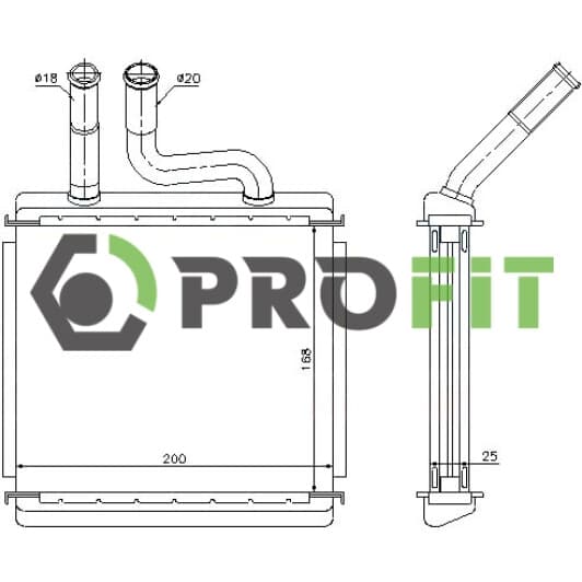 17600107 Profit Радиатор печки