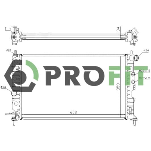 17400375 Profit Радиатор охлаждения двигателя для Opel Vectra