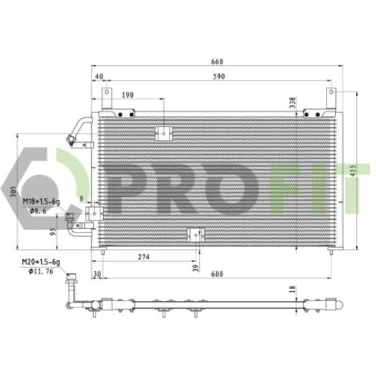 17700103 Profit Радиатор кондиционера