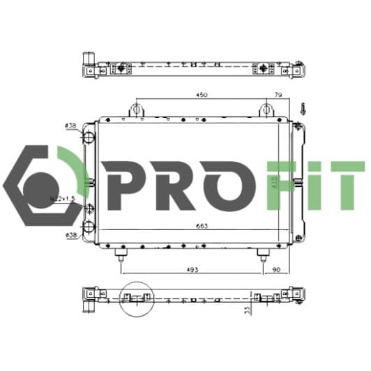 17400083 Profit Радіатор охолодження двигуна