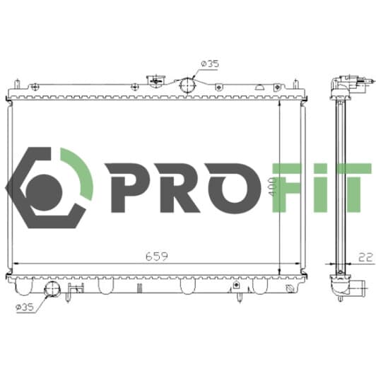 17400282 Profit Радиатор охлаждения двигателя