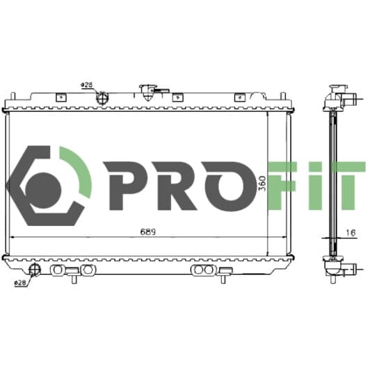 17400258 Profit Радиатор охлаждения двигателя